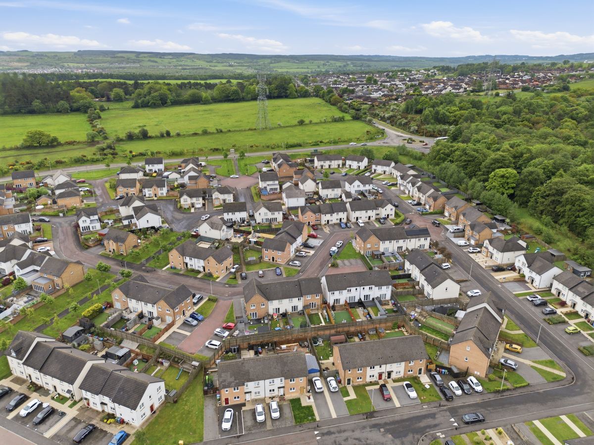 Aerial view over the town, Denny