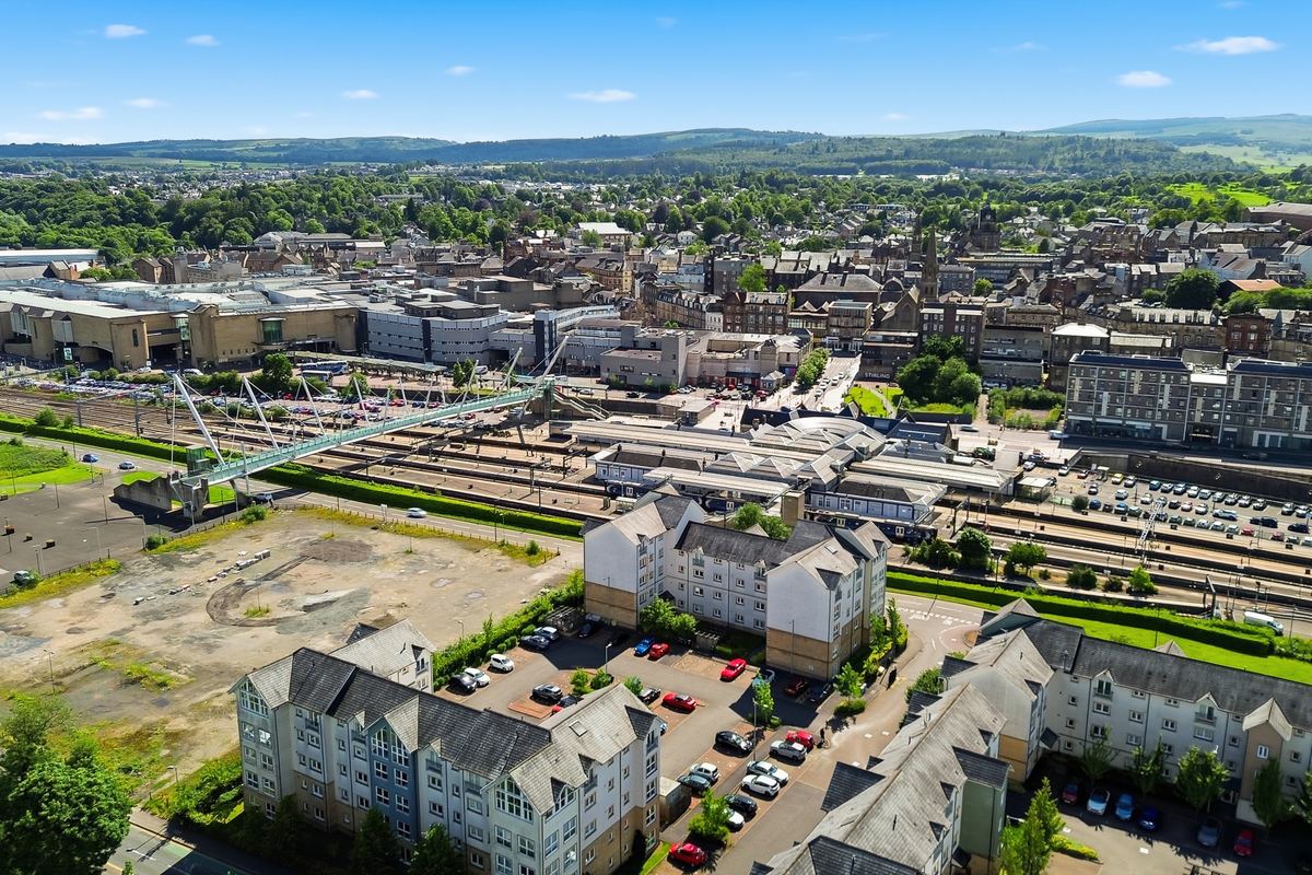 Aerial view over the town, Stirling
